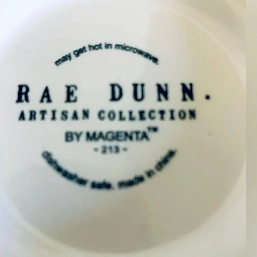 NWT Rae Dunn FELICES PASCUAS Spanish  Español white Pink Glossy Ceramic Bowl